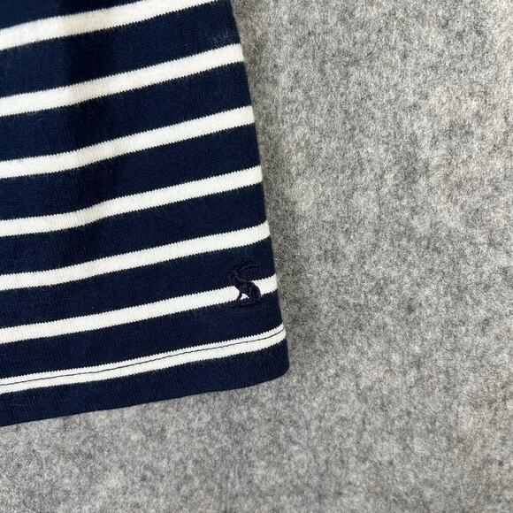 Joules Mini Skirt Womens 12 Navy White Nautical Striped Cotton Casual Pockets - Picture 9 of 10